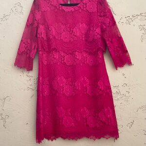 Elegant Pink Lace Dress